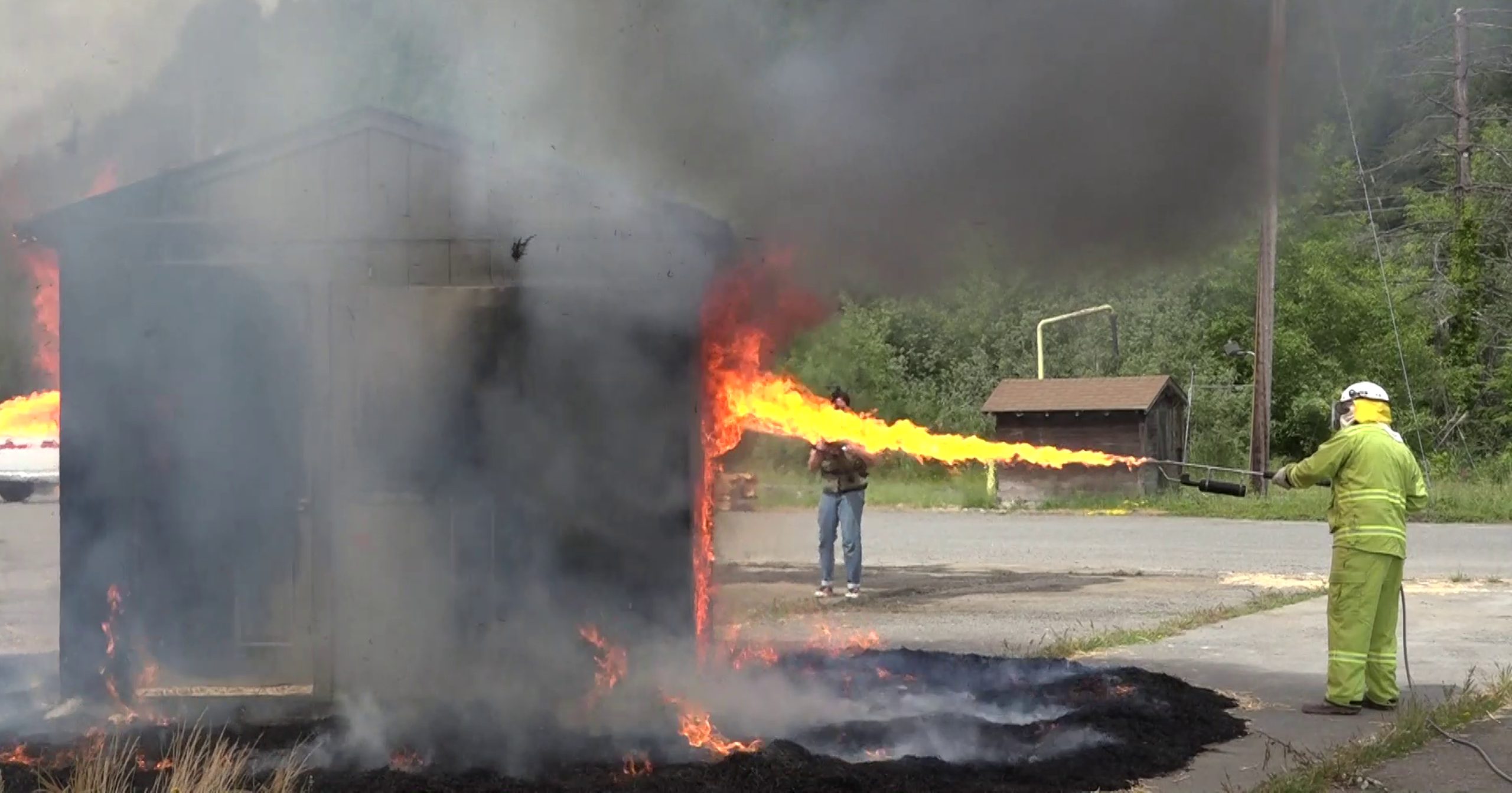 Redwood News image from Korbel Burn test